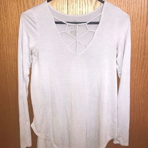 American Eagle long sleeve caged neck